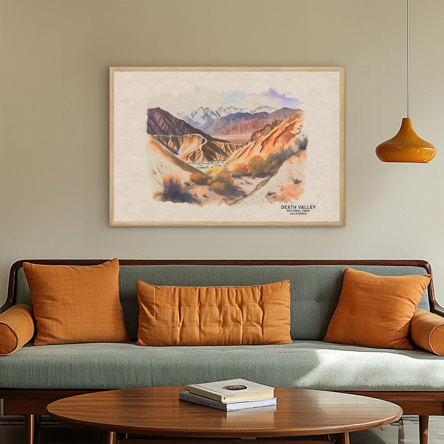 Death Valley National Park Poster, Watercolor Art Travel Poster, California Wall Art, National Park Prints, Travel Gift, Nature Wall Art