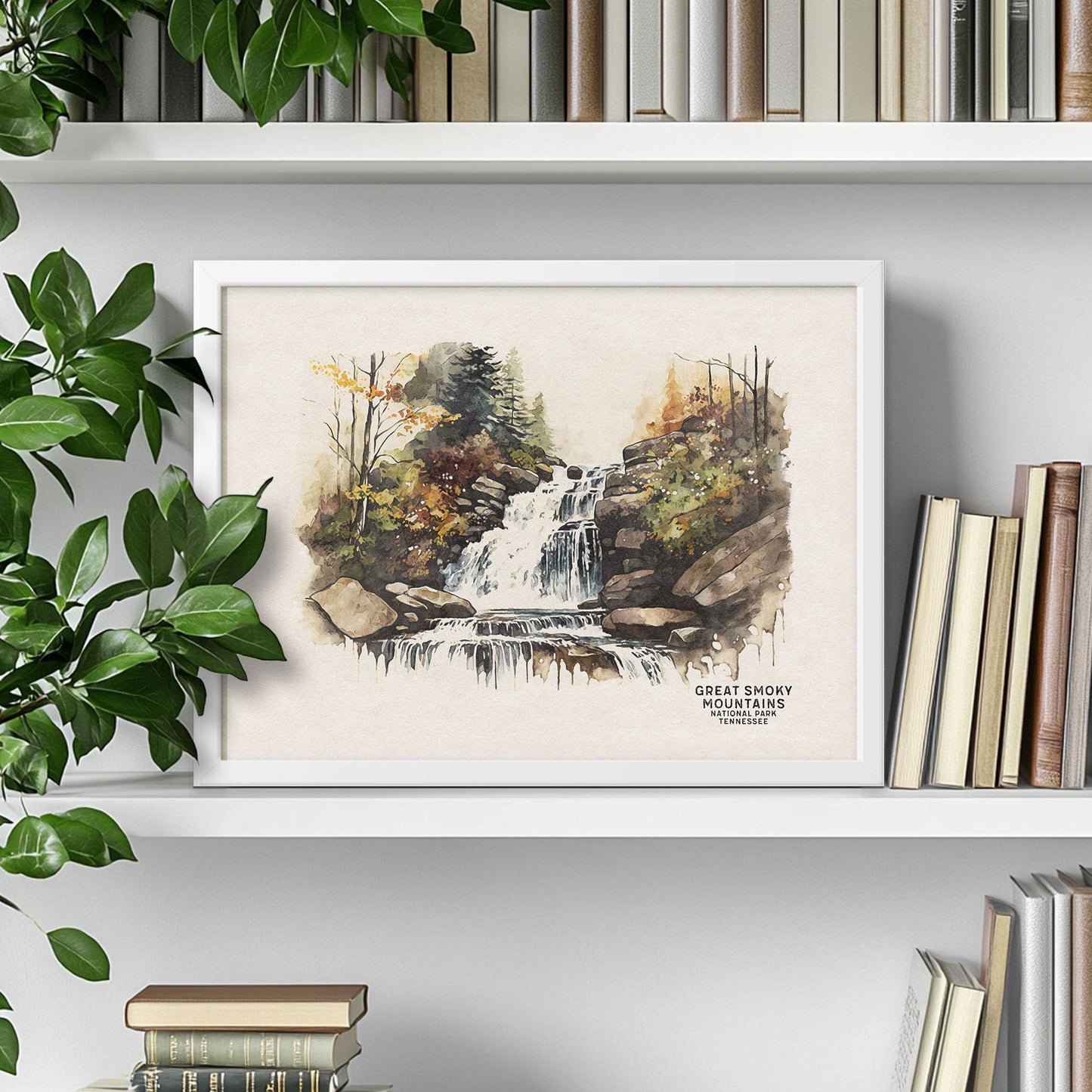 Great Smoky Mountains National Park Poster, Tennessee Wall Art, Smoky Mountains Art Prints, National Park Prints, Wedding Gift