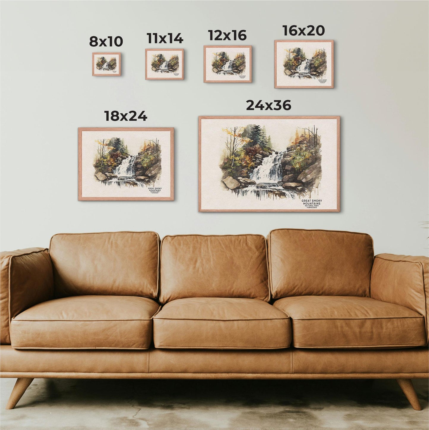 Great Smoky Mountains National Park Poster, Tennessee Wall Art, Smoky Mountains Art Prints, National Park Prints, Wedding Gift