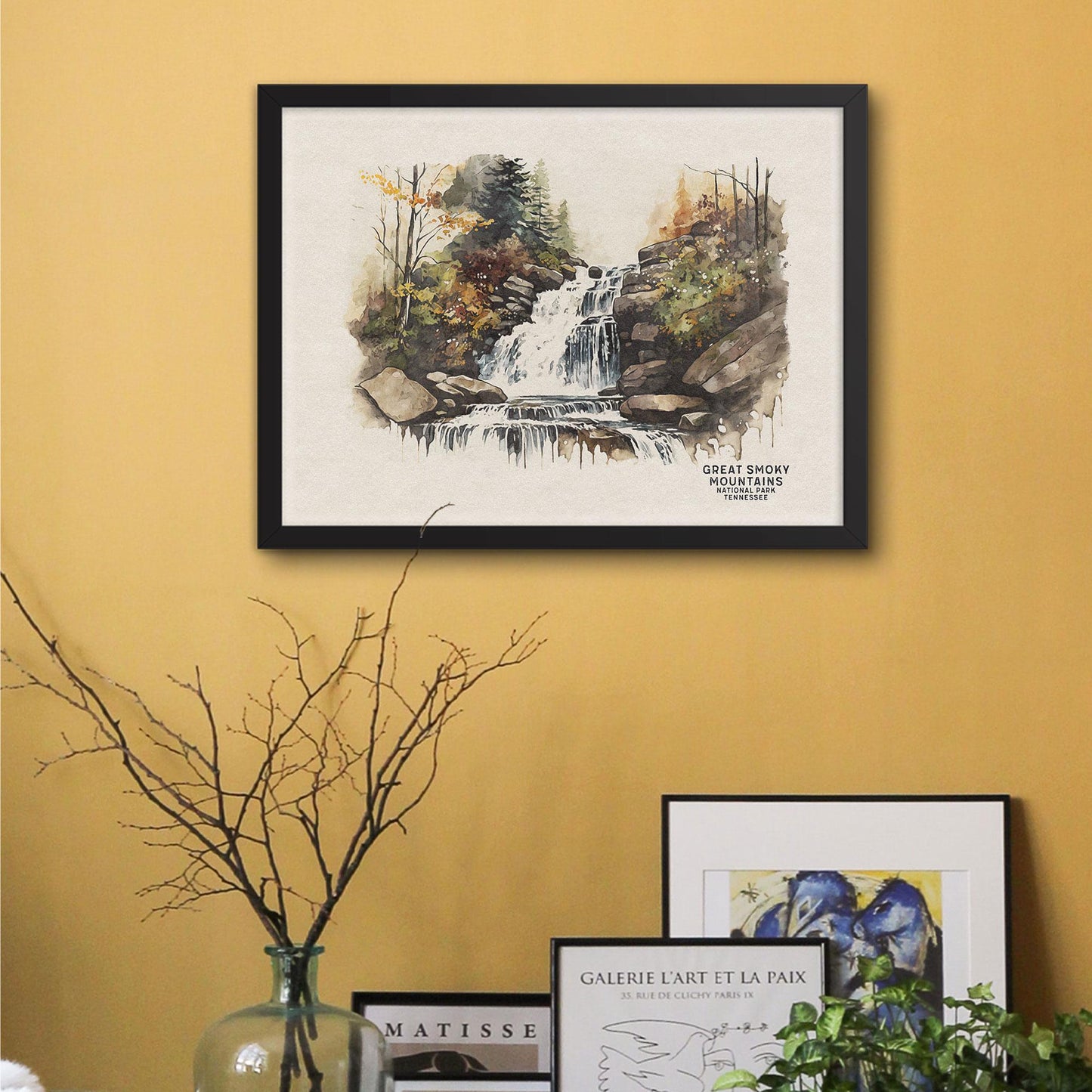 Great Smoky Mountains National Park Poster, Tennessee Wall Art, Smoky Mountains Art Prints, National Park Prints, Wedding Gift