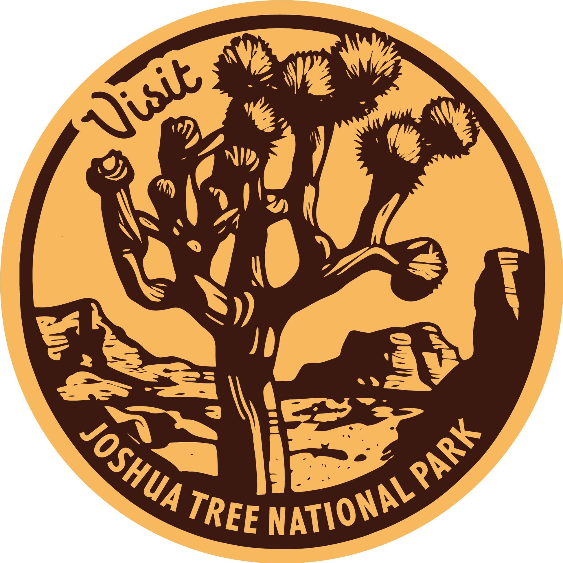 Joshua Tree National Park Sticker, California Waterproof Vinyl Sticker, Water Bottle Decal, Bumper, Laptop, Travel