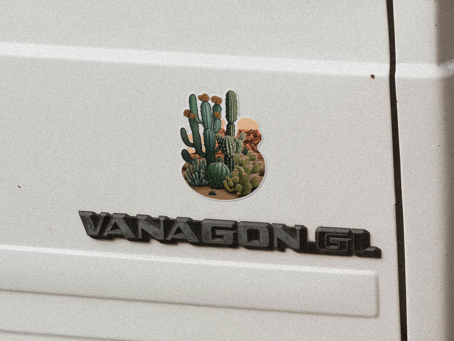 Desert Sticker, Cactus Sticker, Western Decor, Boho Art, Camping Gift, Bumper Sticker