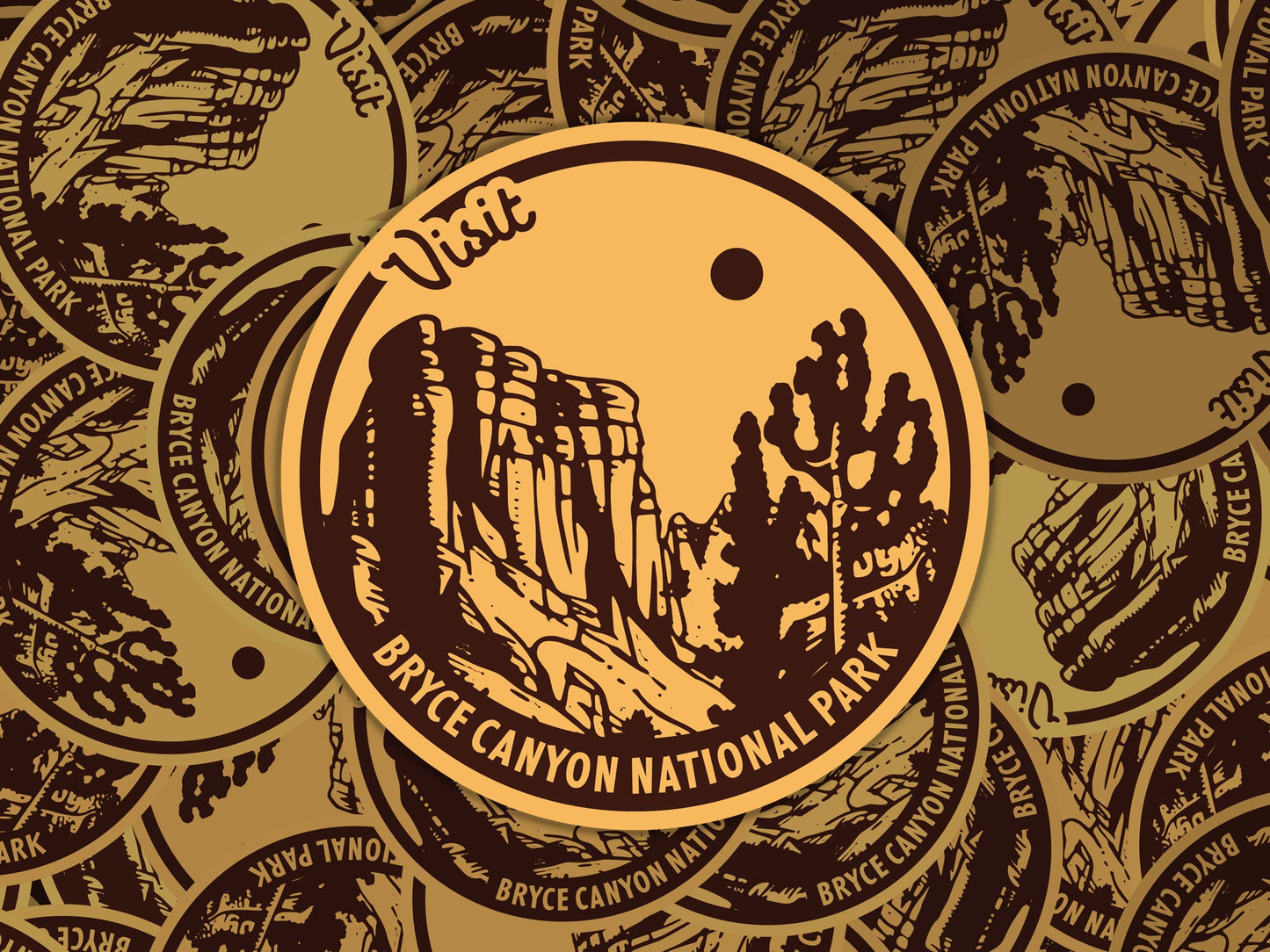 Bryce Canyon National Park Sticker, Utah Waterproof Vinyl Sticker, Water Bottle Decal, Bumper, Laptop, Travel