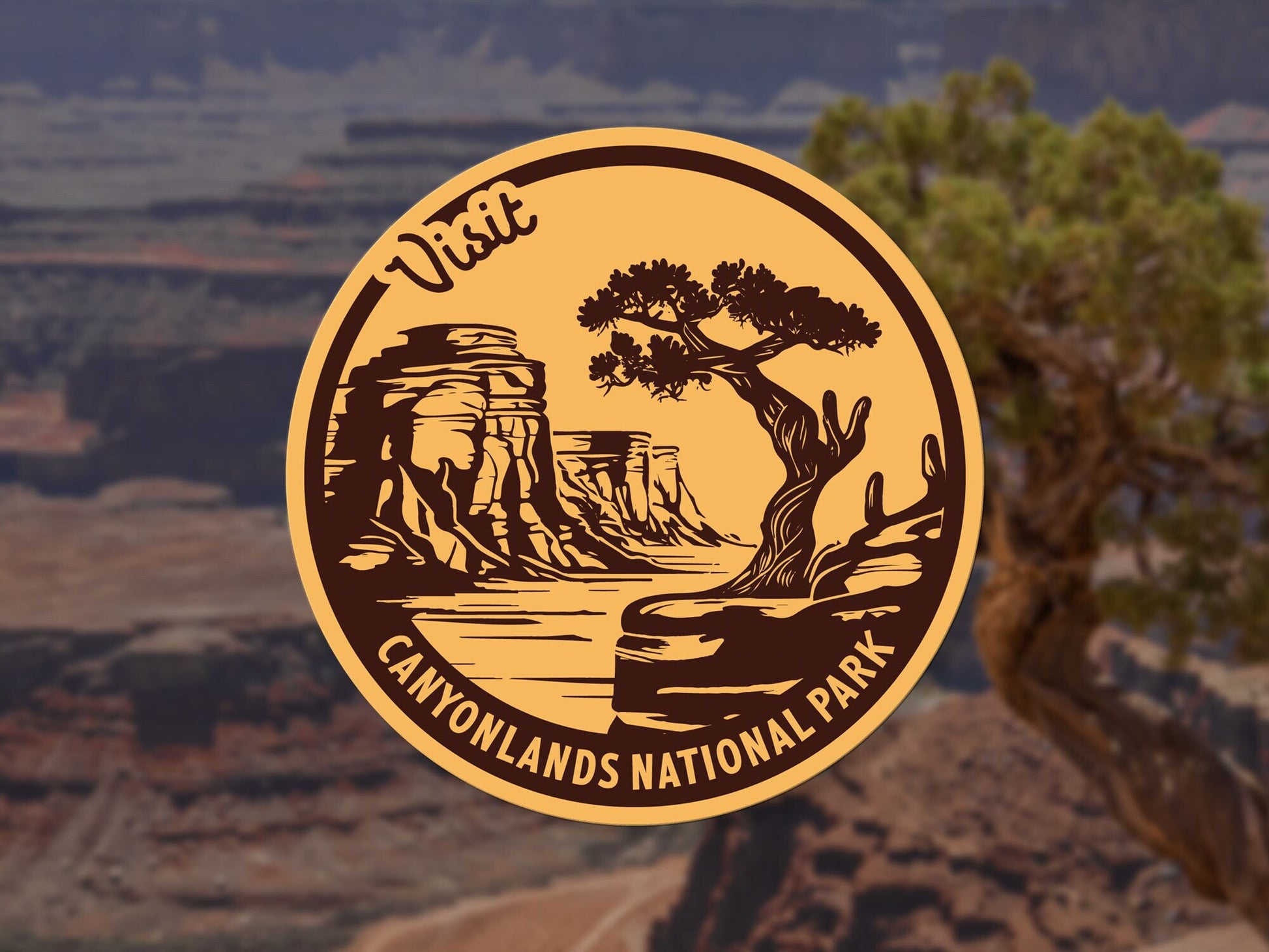 Canyonlands National Park Sticker, Utah Waterproof Vinyl Sticker, Water Bottle Decal, Bumper, Laptop, Travel