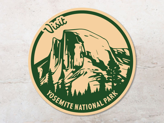 Yosemite National Park Sticker, Half Dome Sticker, California Decal, Waterproof Vinyl, Water Bottle Sticker, Camping And Hiking Sticker