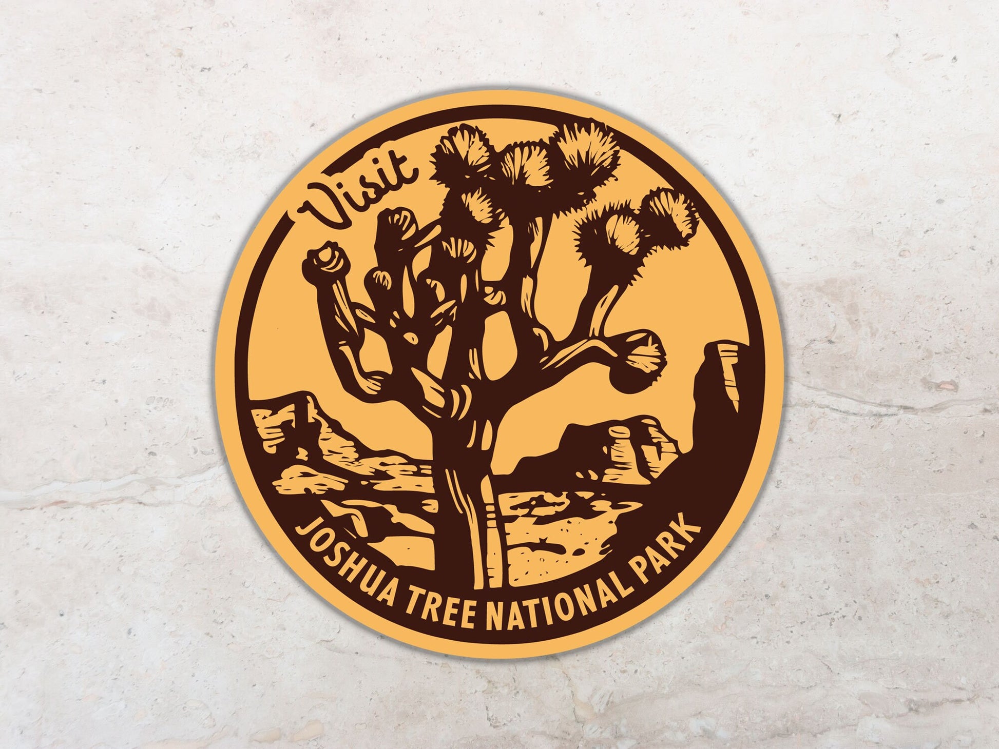 Joshua Tree National Park Sticker, California Waterproof Vinyl Sticker, Water Bottle Decal, Bumper, Laptop, Travel