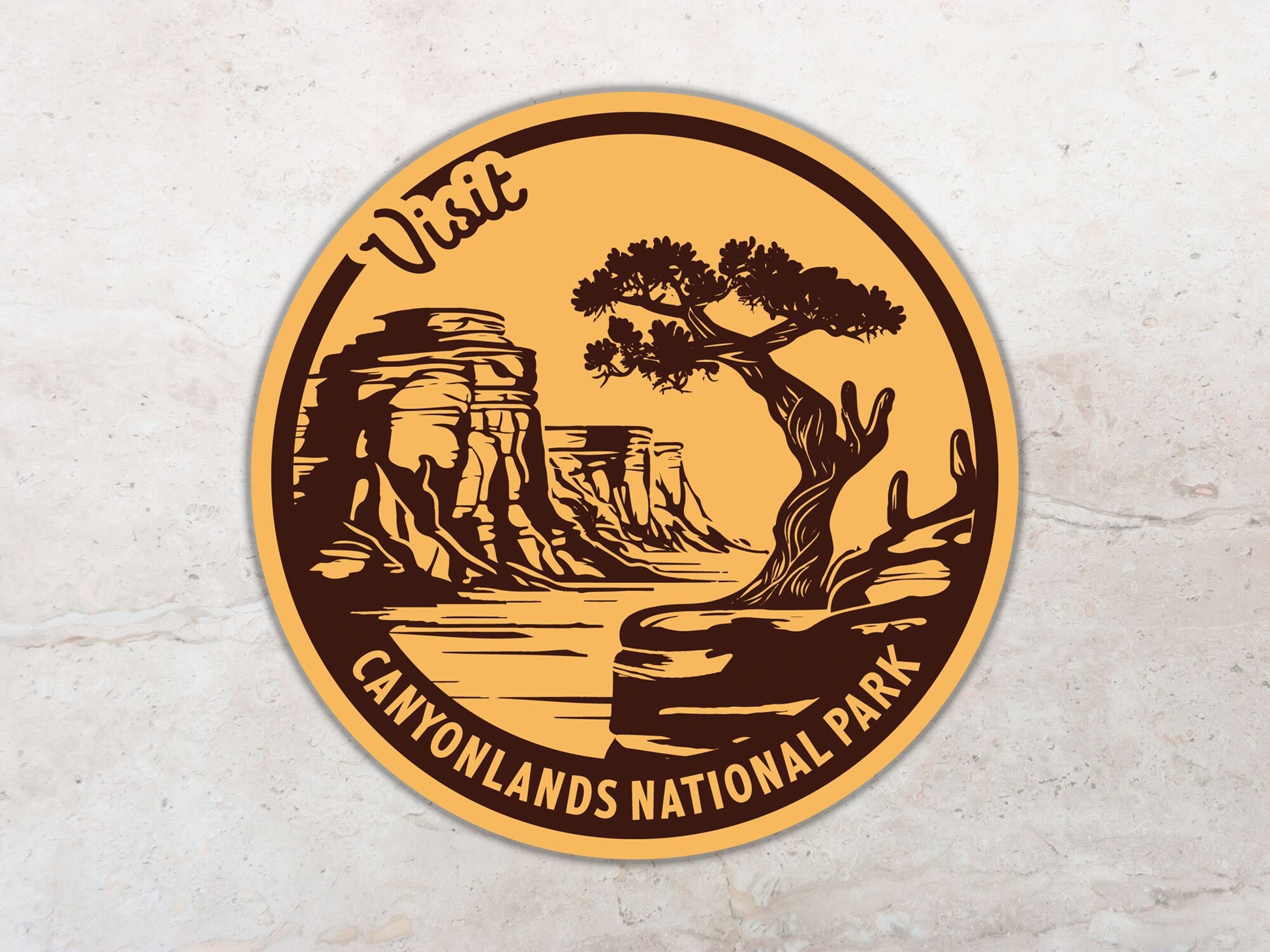 Canyonlands National Park Sticker, Utah Waterproof Vinyl Sticker, Water Bottle Decal, Bumper, Laptop, Travel