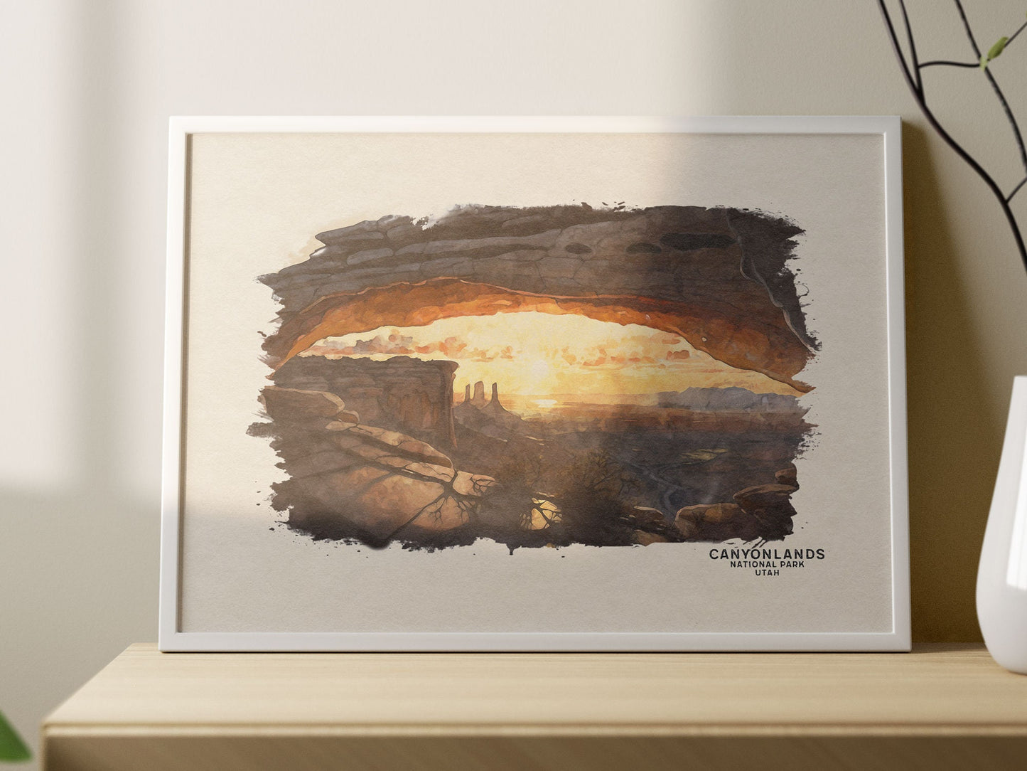 Canyonlands National Park Art Print, National Park Poster, Utah Print Desert Watercolor, Nursery Decor, Wall Art Poster, Going Away Gift