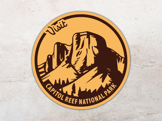 Capitol Reef National Park Sticker, Utah Waterproof Vinyl Sticker, Water Bottle Decal, Bumper, Laptop, Travel