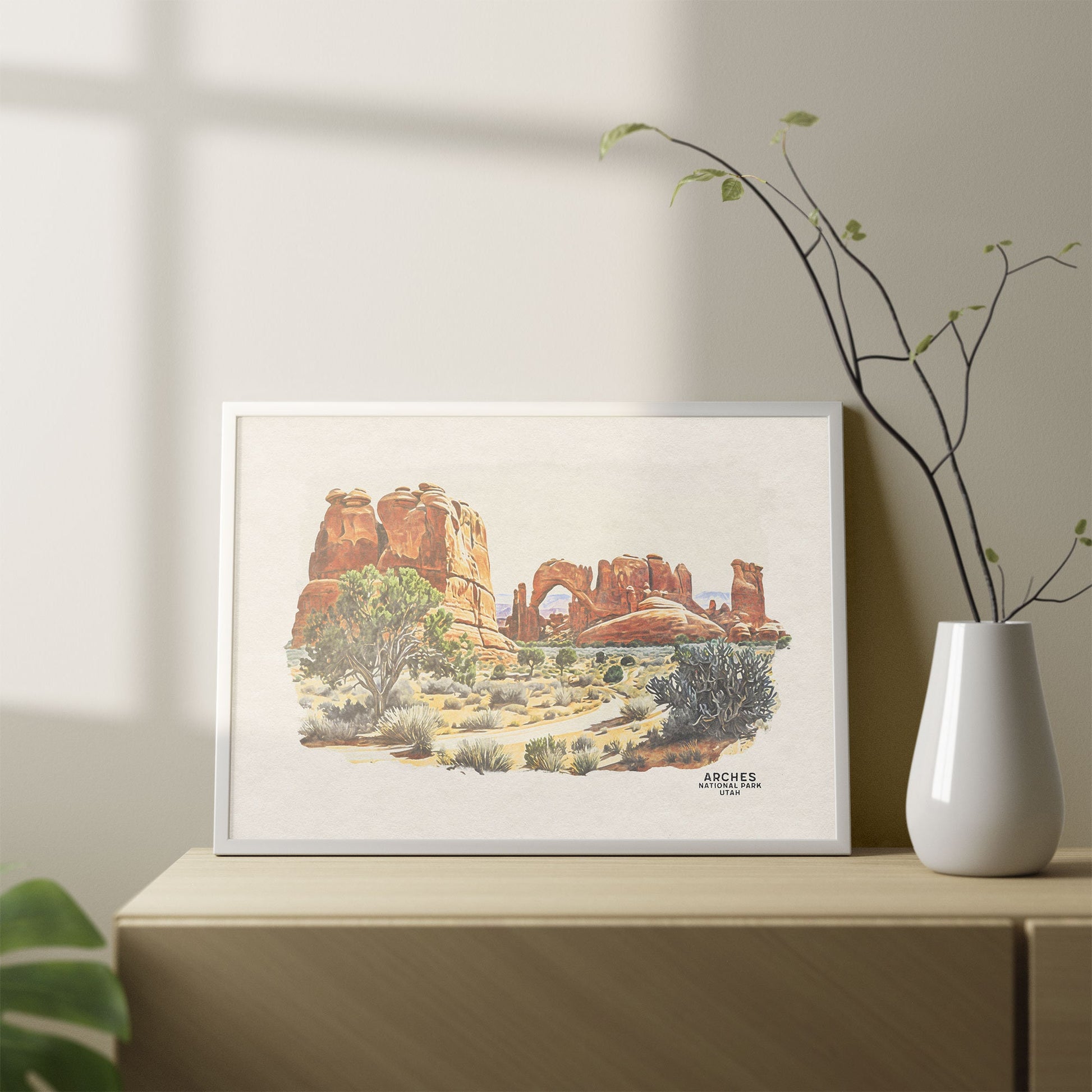 Arches National Park Poster, National Park Art Print, Travel Poster Wall Art, Watercolor Print, National Park Gift, Housewarming Gift