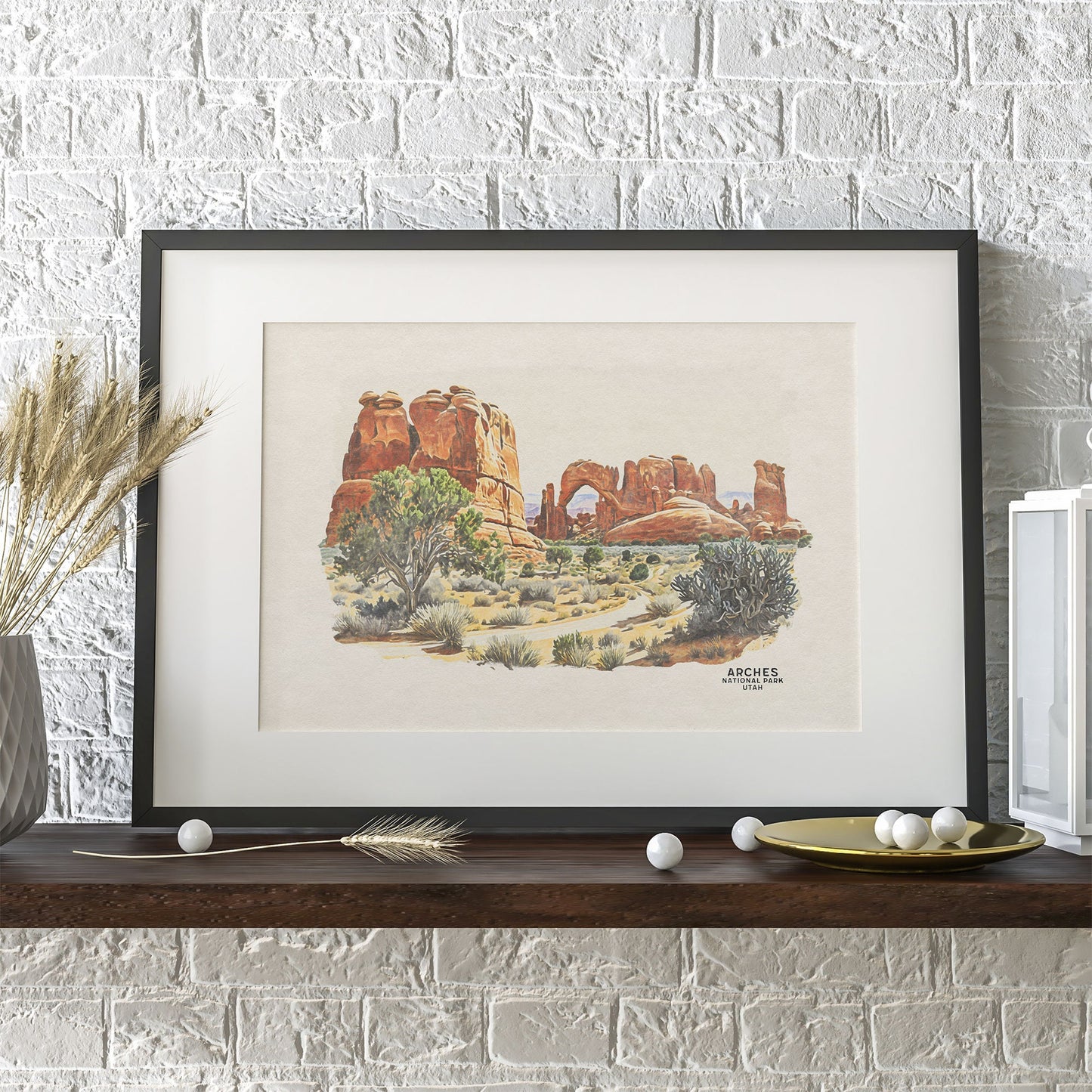 Arches National Park Poster, National Park Art Print, Travel Poster Wall Art, Watercolor Print, National Park Gift, Housewarming Gift