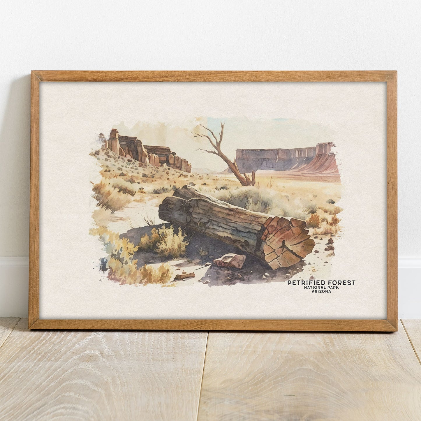 Petrified Forest National Park Poster, Arizona Travel Poster, National Park Prints, Watercolor Wall Art, Woodland Nursery