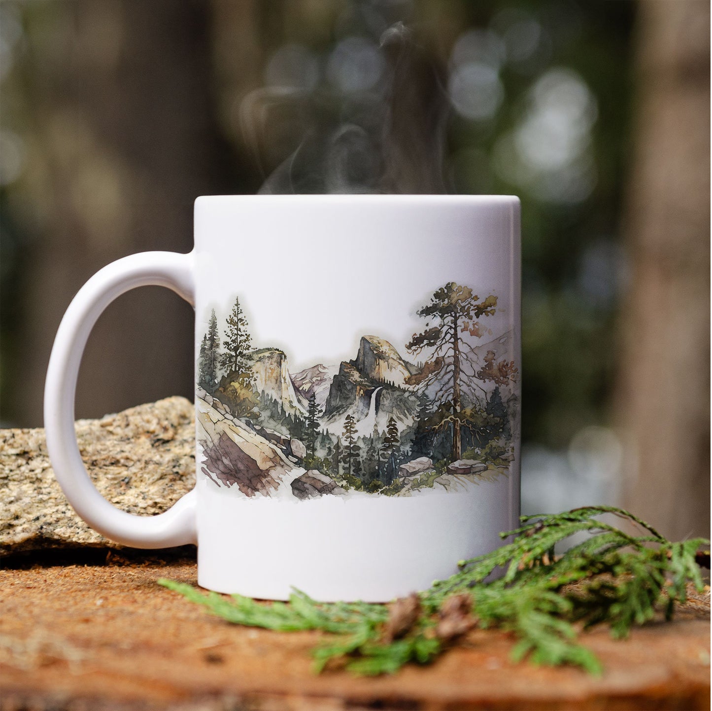 Yosemite National Parks Mug, Mountain Mug Coffee Cup, National Park Gift For Him Ceramic Mug, Camping Mug