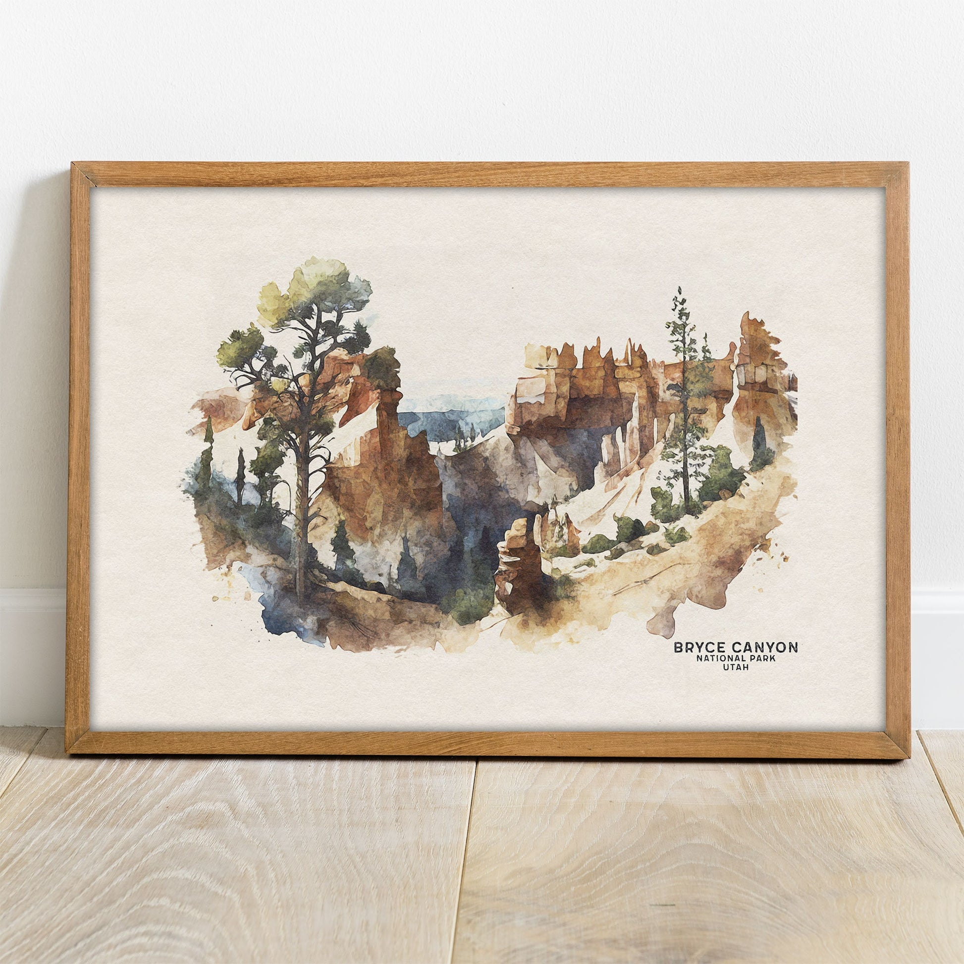 Bryce Canyon National Park Art Print, National Park Poster, Utah Print Desert Watercolor, Nursery Decor, Wall Art Poster, Going Away Gift