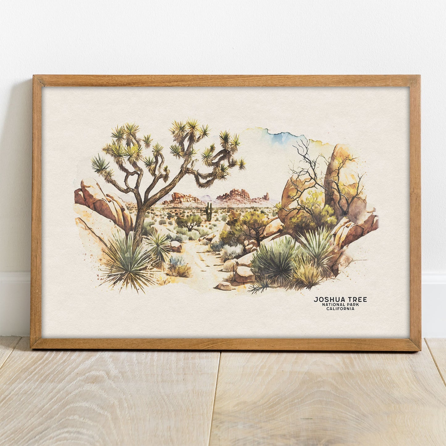 Joshua Tree National Park Travel Poster, National Park Art Print, National Park Poster, National Park Gift, Wedding Gift, Desert Wall Art