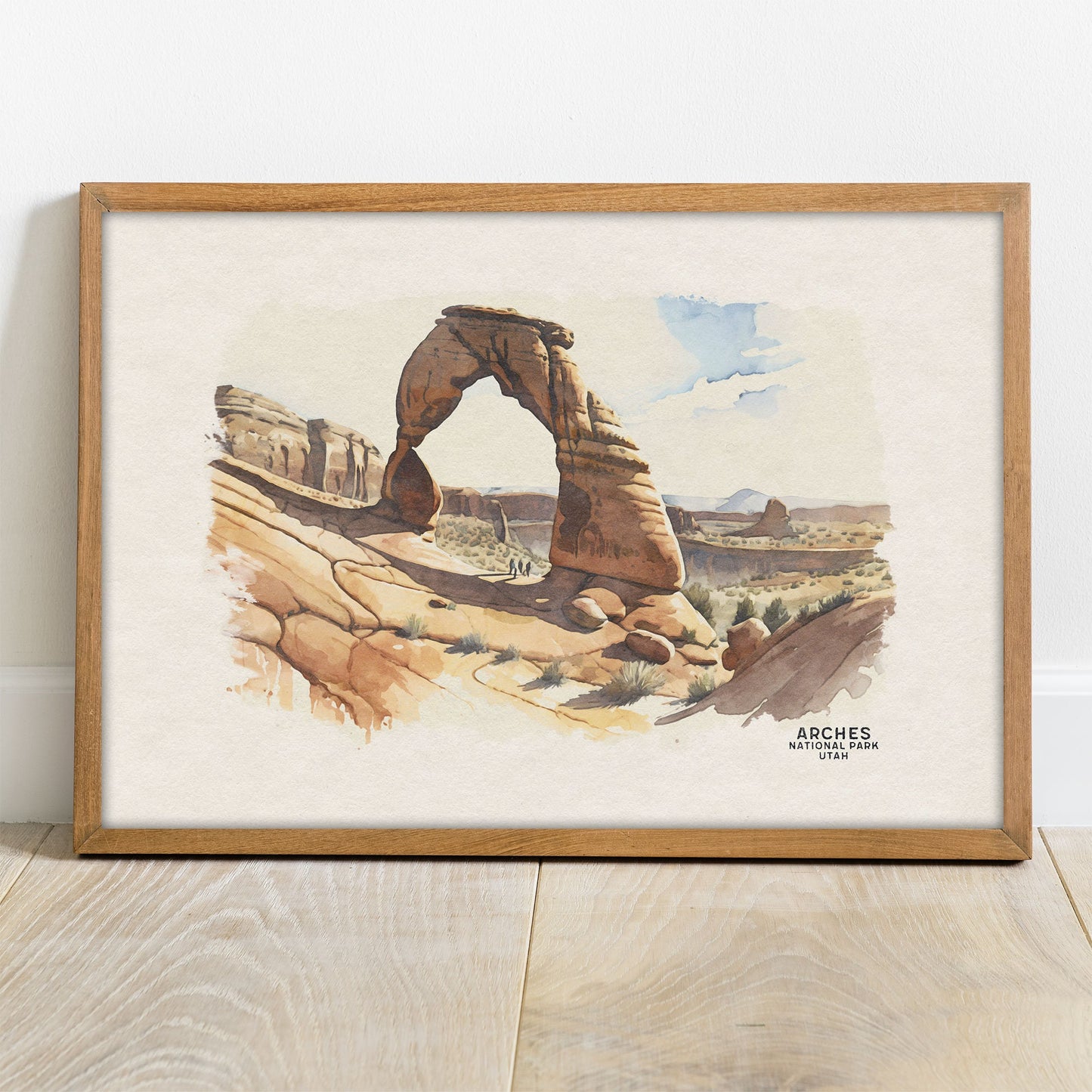 Arches National Park Poster, National Park Prints, Utah Travel Poster, Nature Wall Art, Delicate Arch National Park Art, National Park Gift