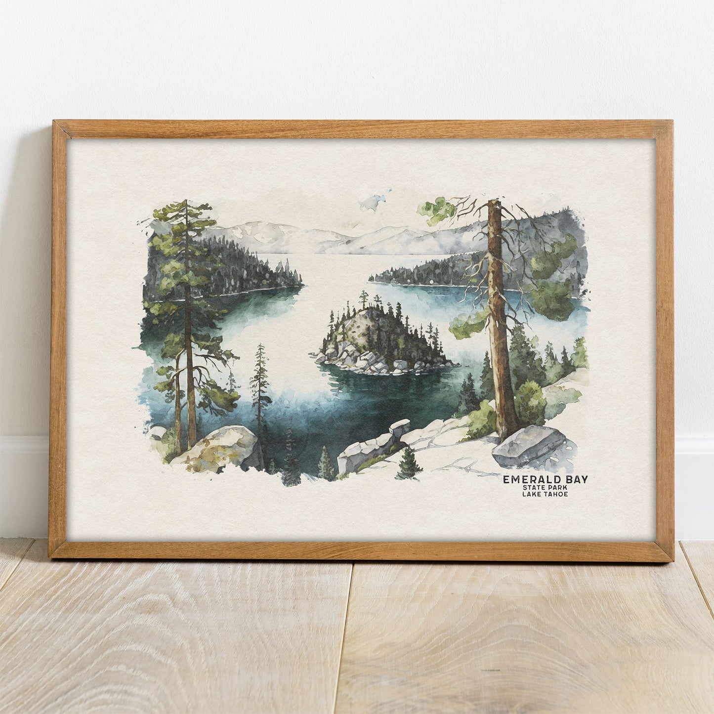 Lake Tahoe Print, National Park Poster, Lake Tahoe Wall Art, California Poster, Lake Tahoe Painting, Watercolor Painting