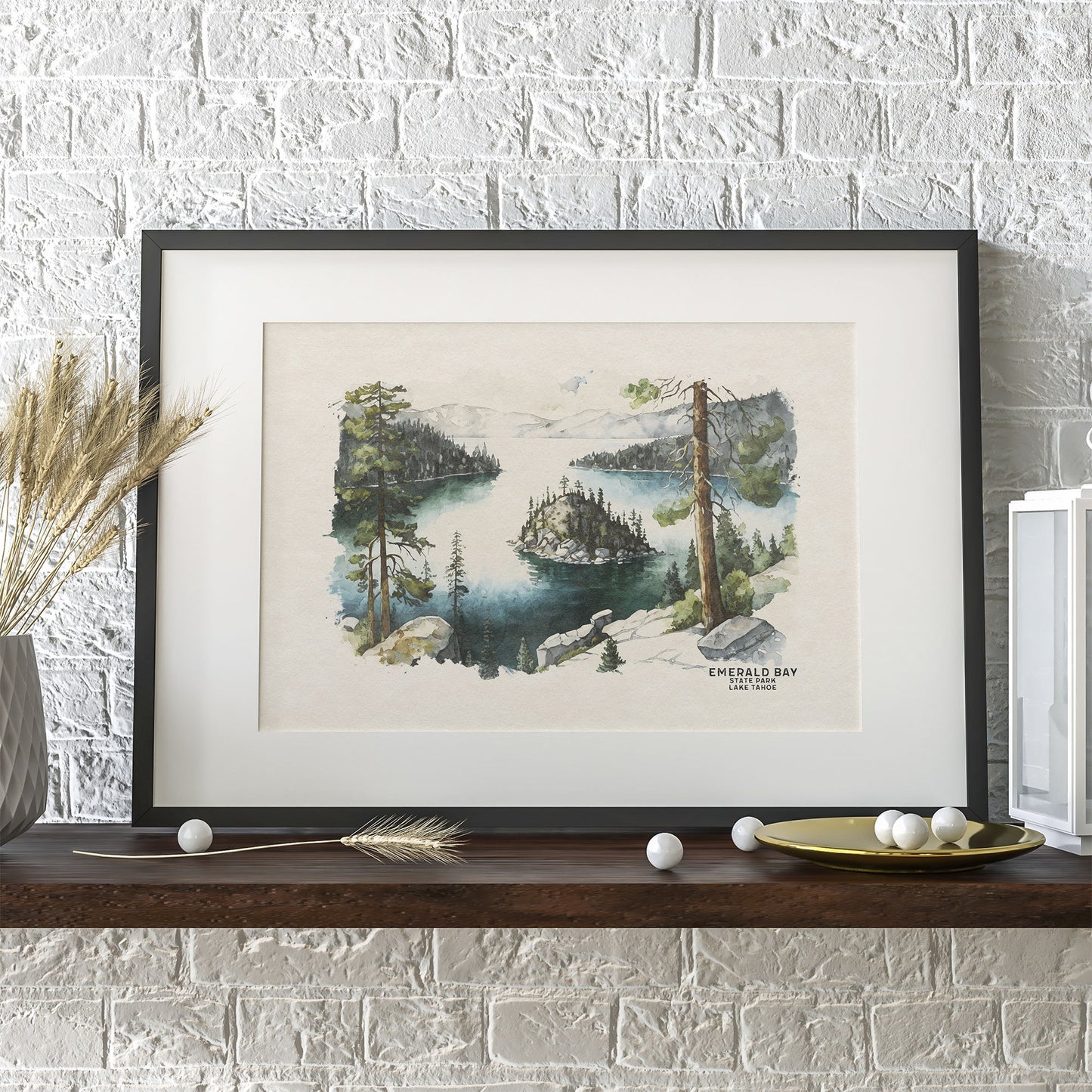 Lake Tahoe Print, National Park Poster, Lake Tahoe Wall Art, California Poster, Lake Tahoe Painting, Watercolor Painting