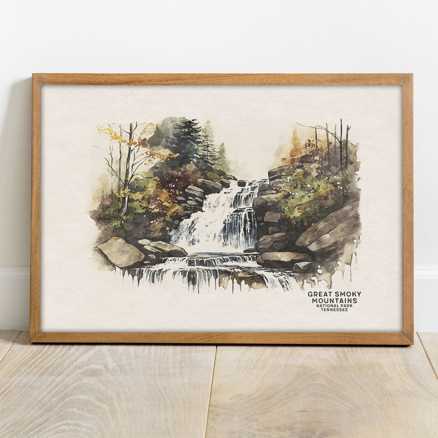 Great Smoky Mountains National Park Poster, Tennessee Wall Art, Smoky Mountains Art Prints, National Park Prints, Wedding Gift