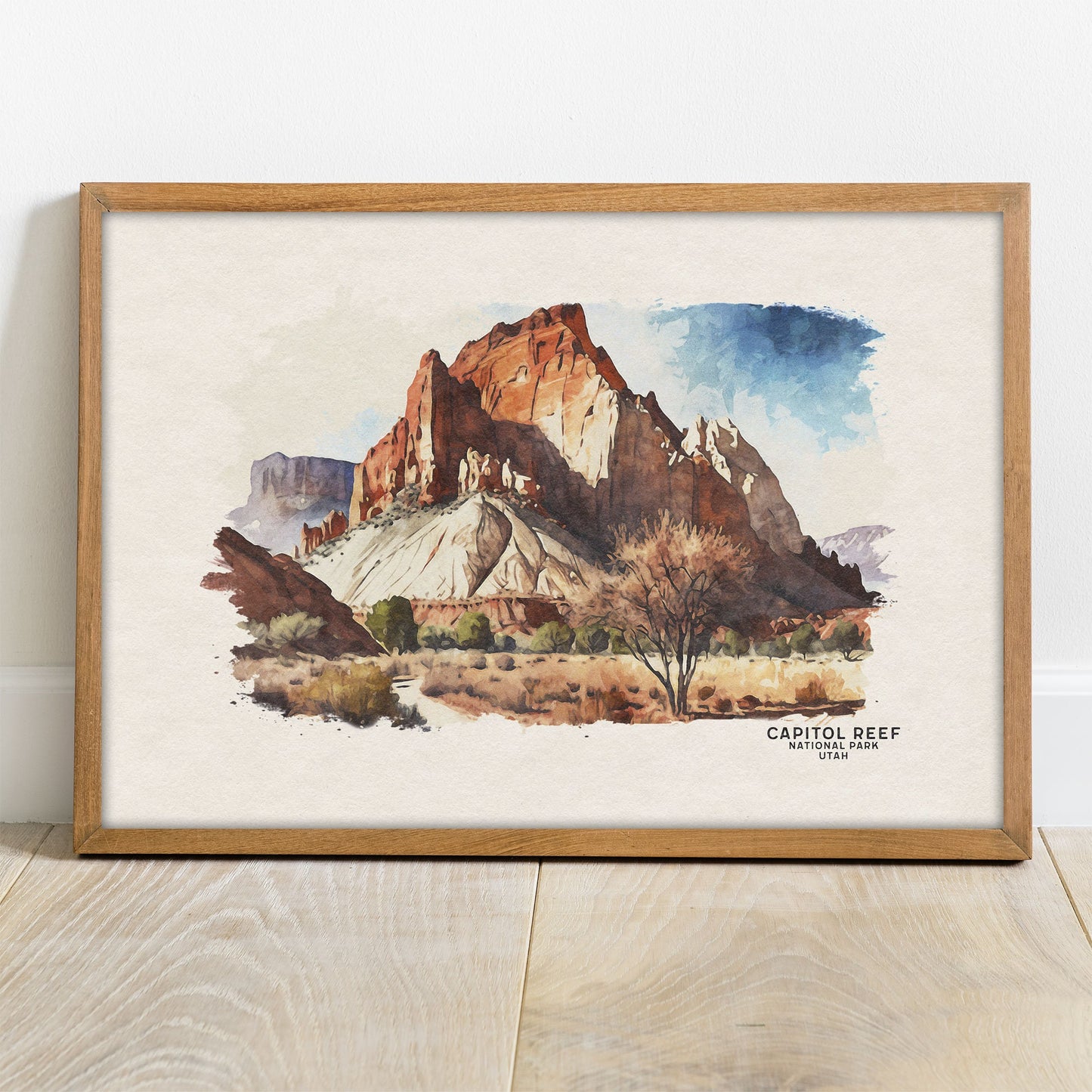 Capitol Reef National Park Poster, Utah Travel Poster, Desert Wall Art, Nursery Decor or Housewarming Gift For Him