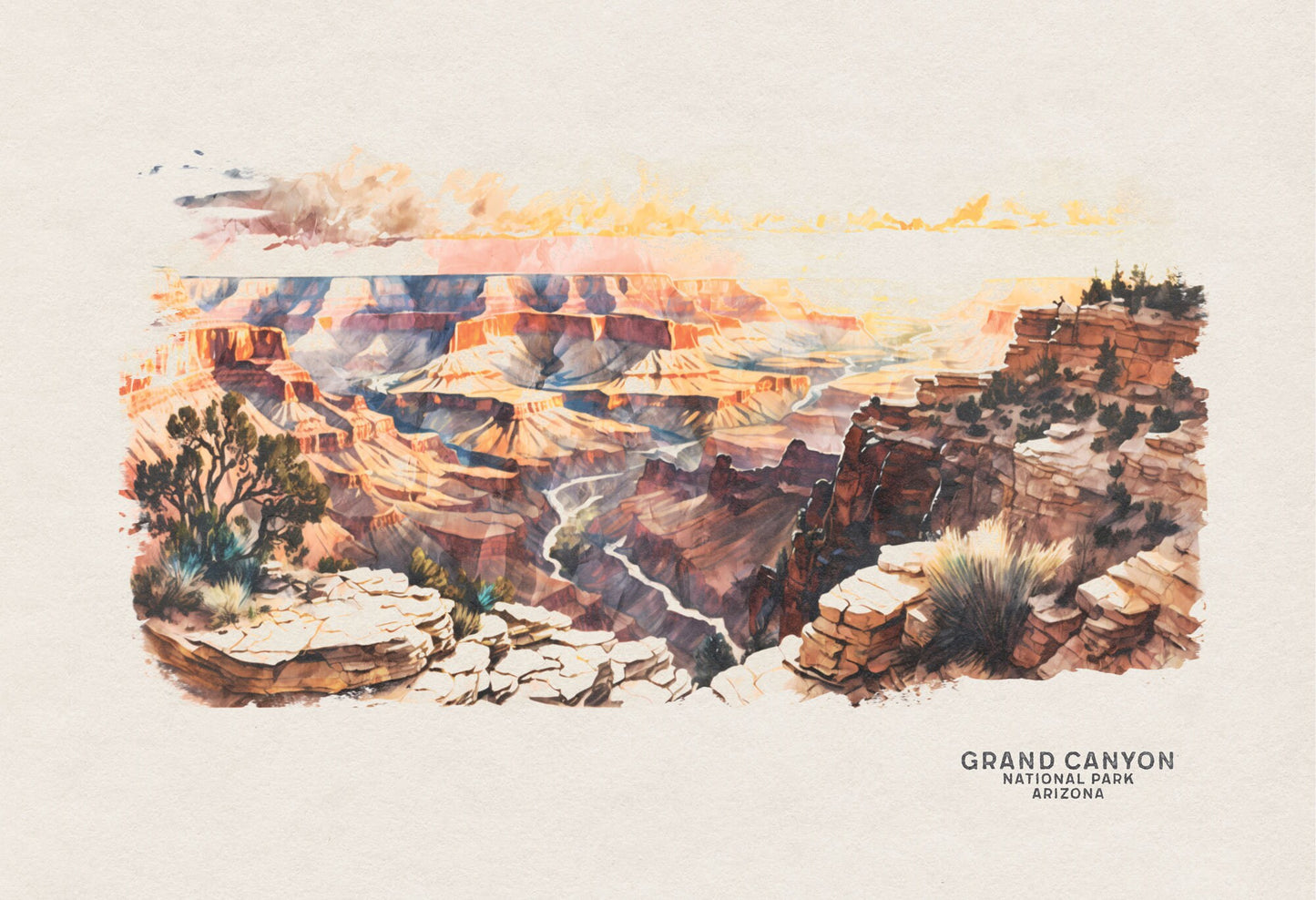 Grand Canyon National Park Poster, Grand Canyon Poster, Travel Poster Wall Art, National Park Art Print, Arizona Poster, Birthday Gift