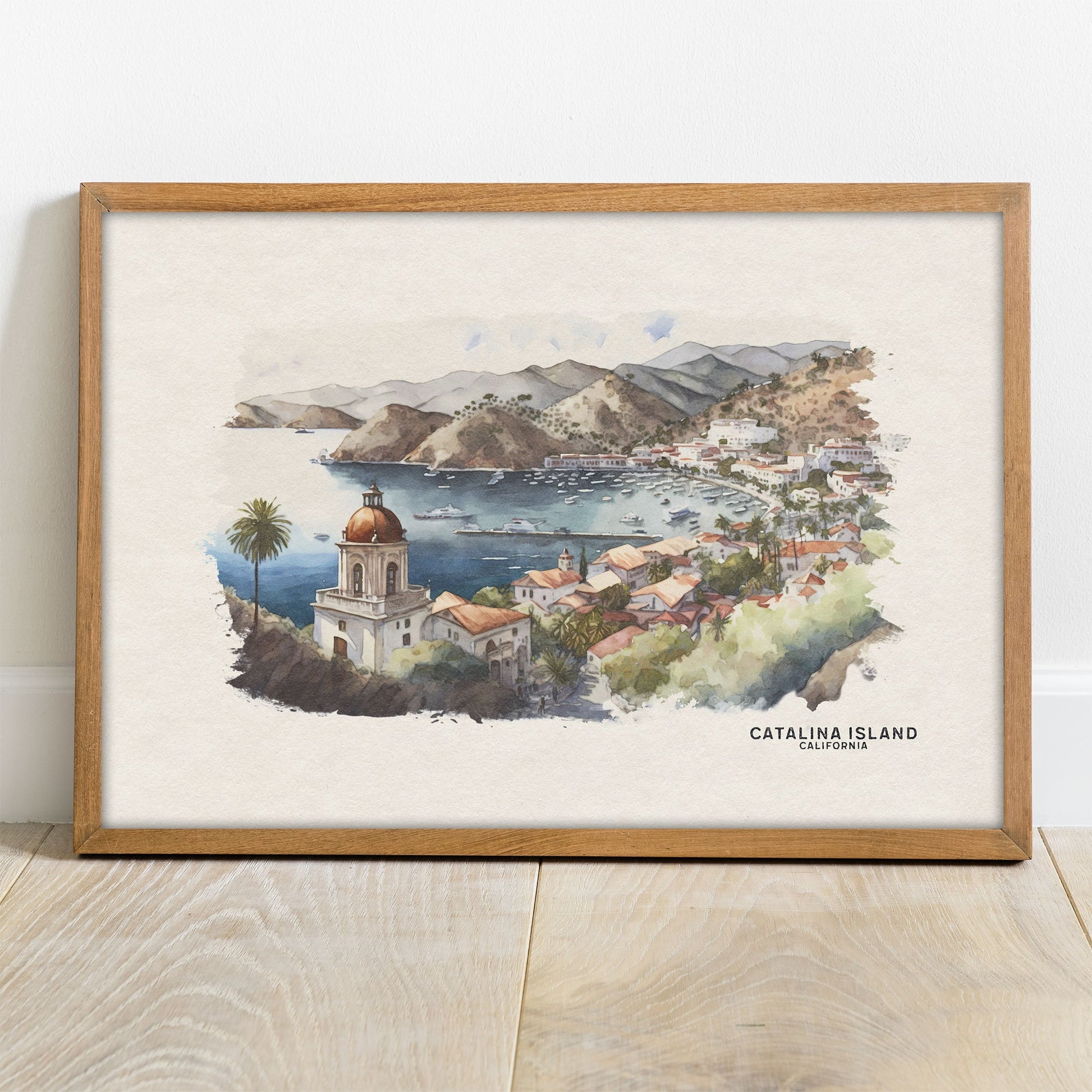 Catalina Island Travel Poster, California Poster, Catalina Watercolor Print, Beach Décor, California Print, Ocean Wall Art, Travel Gifts