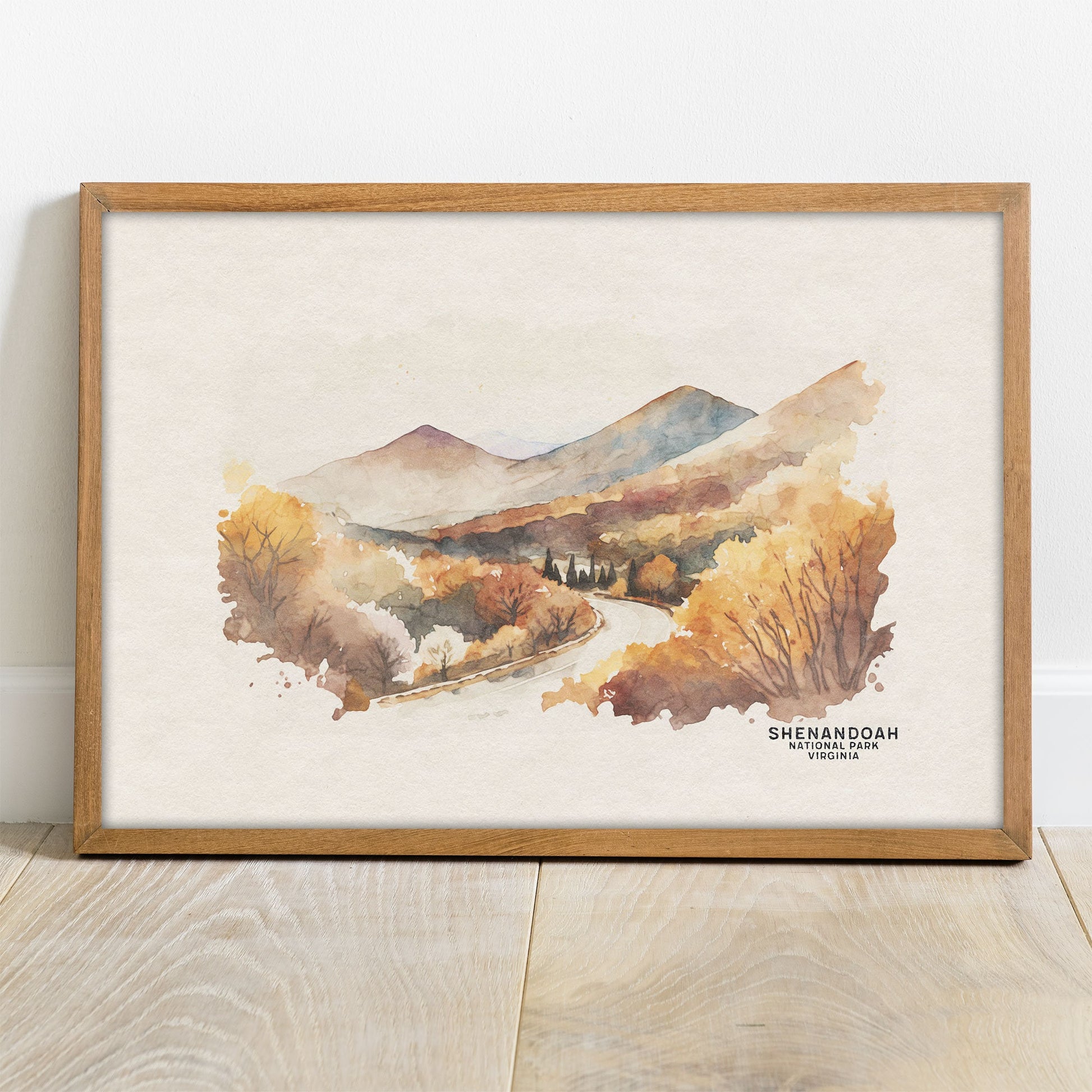 Shenandoah National Park Watercolor Print - Mountain Art, National Park Poster, Virginia Wall Decor, Gift for Her Woodland Nursery