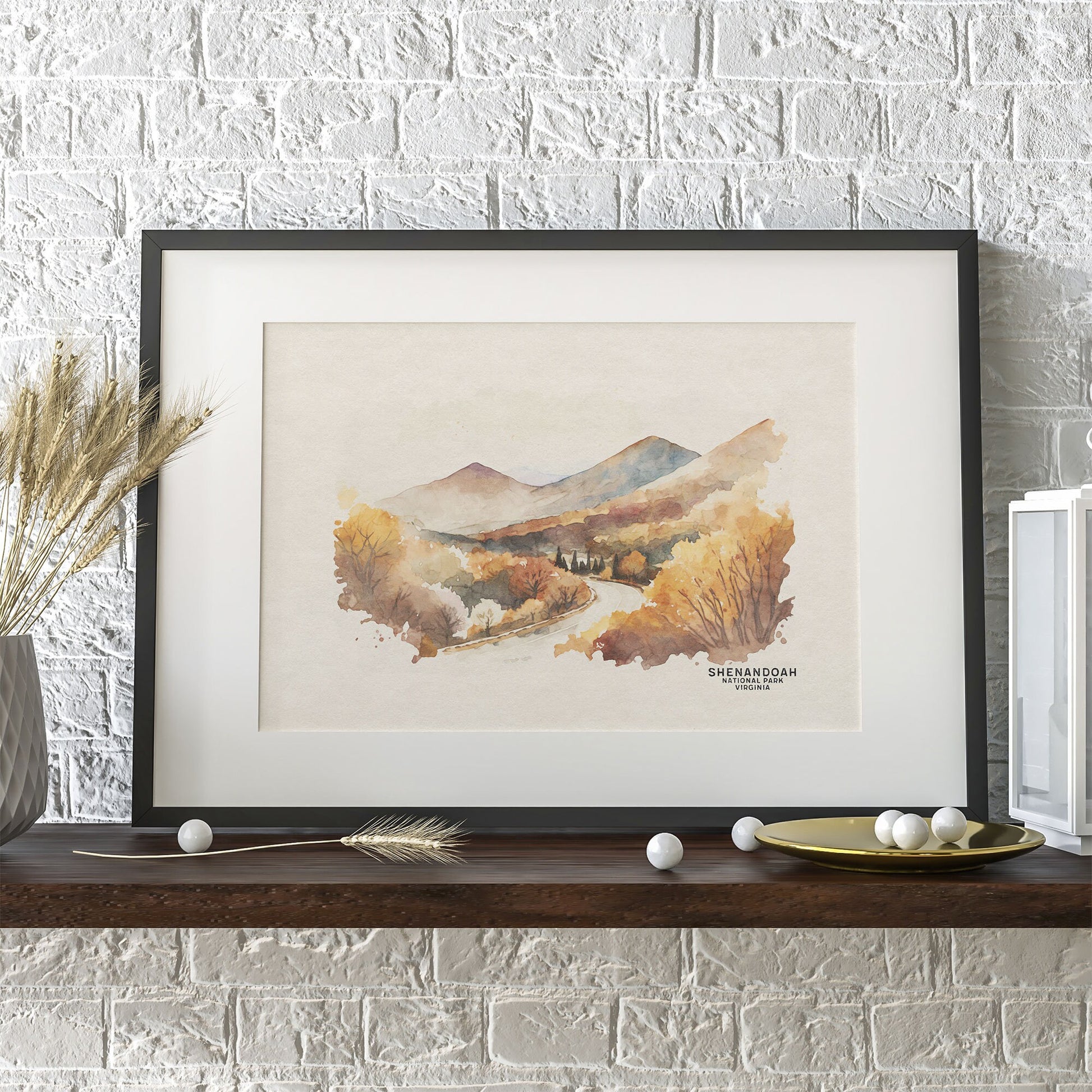 Shenandoah National Park Watercolor Print - Mountain Art, National Park Poster, Virginia Wall Decor, Gift for Her Woodland Nursery