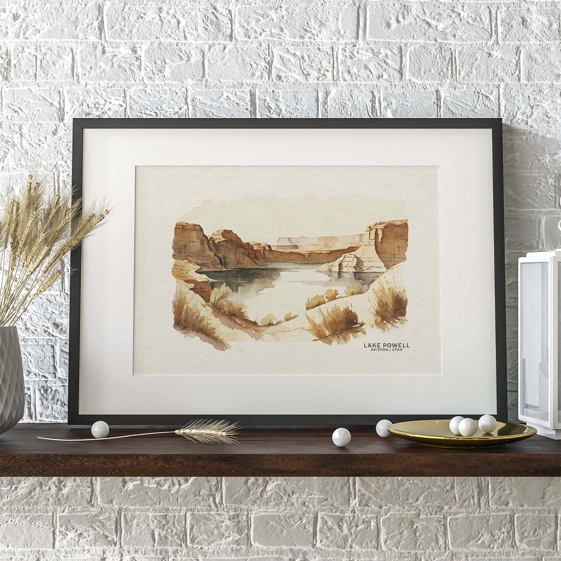 Lake Powell Watercolor Print - Southwestern Decor, National Park, Wall Art - Perfect for Lake Life and Home Decor Gift for Her Nursery