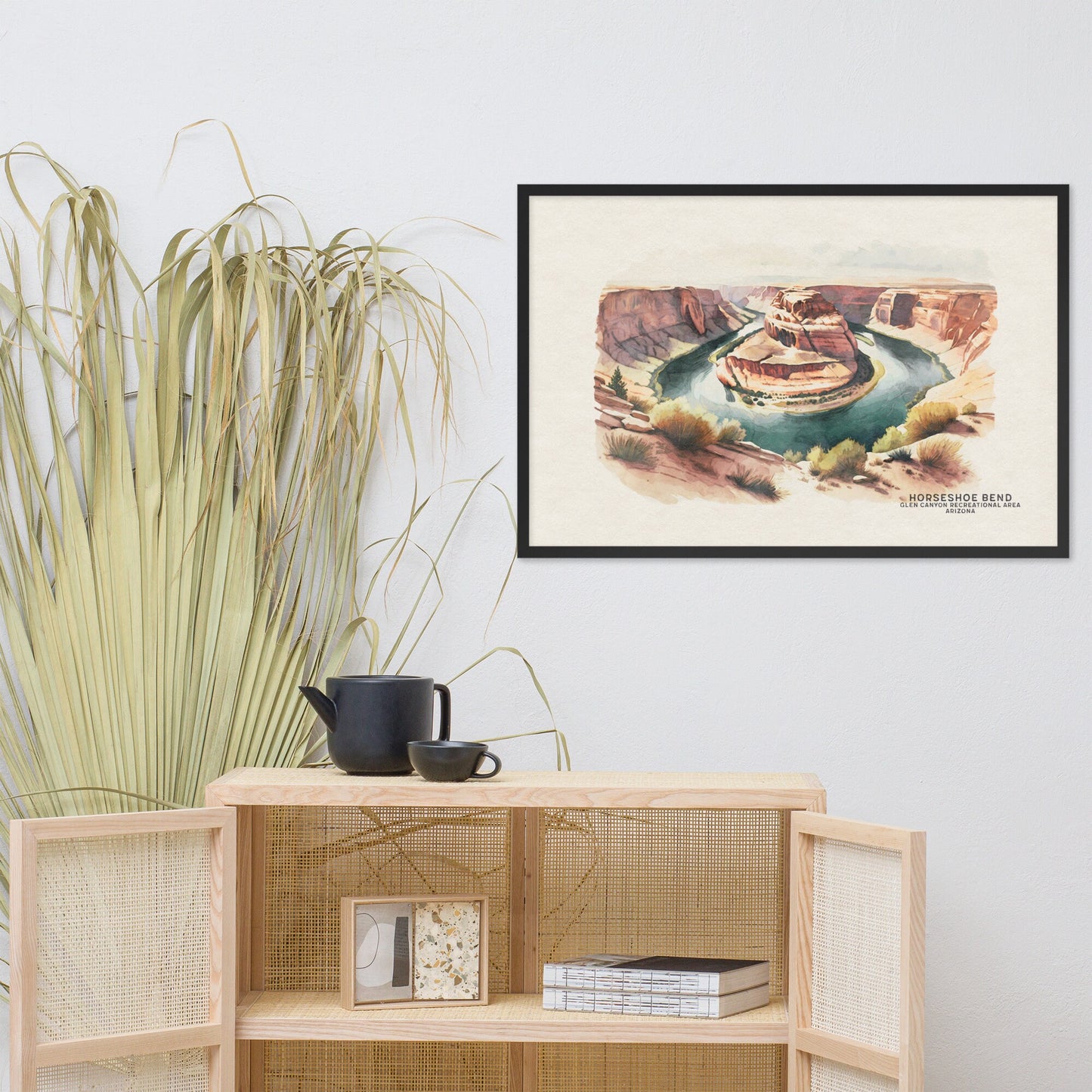 Horseshoe Bend Boho Decor, New Home Gift, Watercolor Painting of Southwest Decor, National Park Poster, Lake Life, Arizona Wall Art