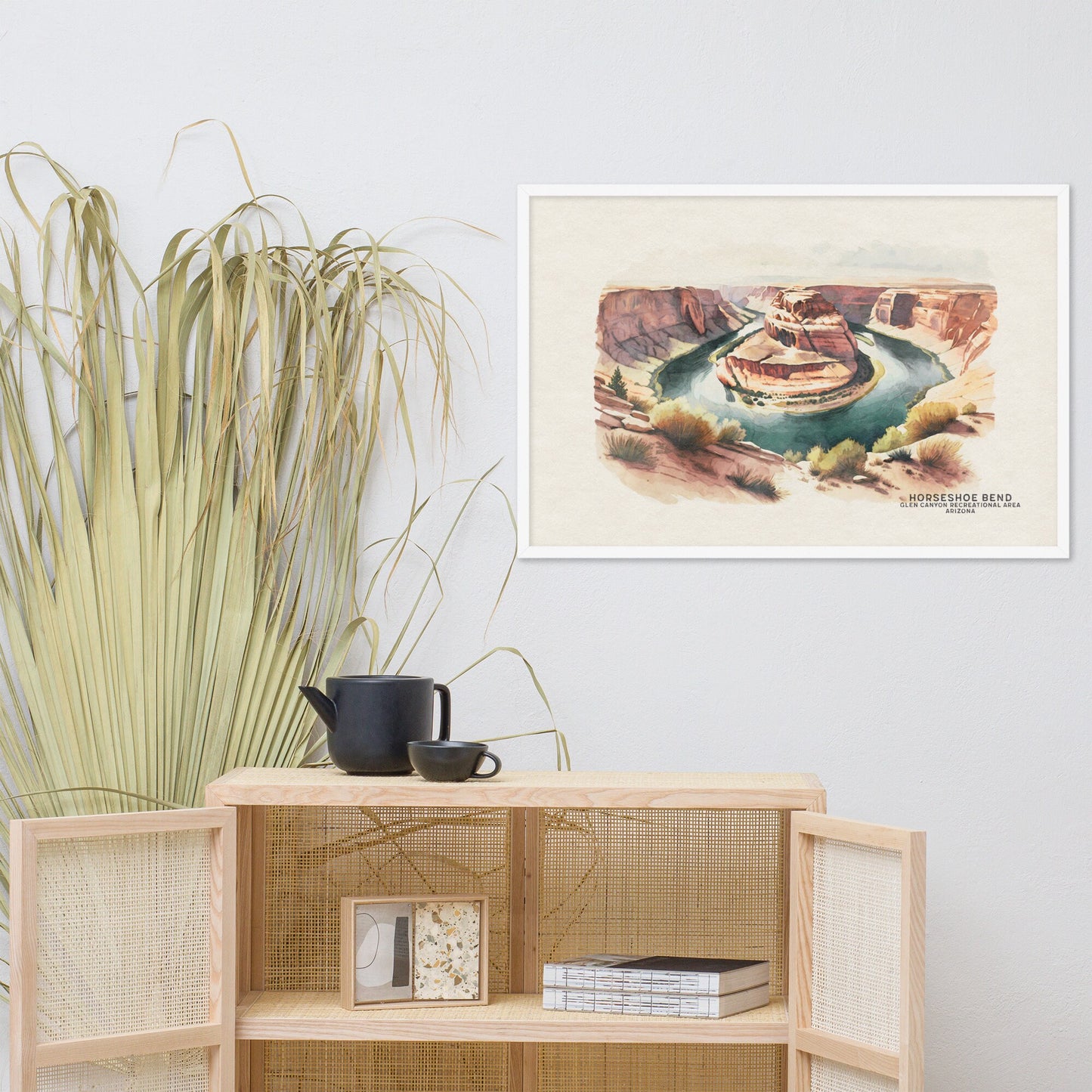 Horseshoe Bend Boho Decor, New Home Gift, Watercolor Painting of Southwest Decor, National Park Poster, Lake Life, Arizona Wall Art