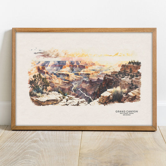 Grand Canyon National Park Poster, Grand Canyon Poster, Travel Poster Wall Art, National Park Art Print, Arizona Poster, Birthday Gift