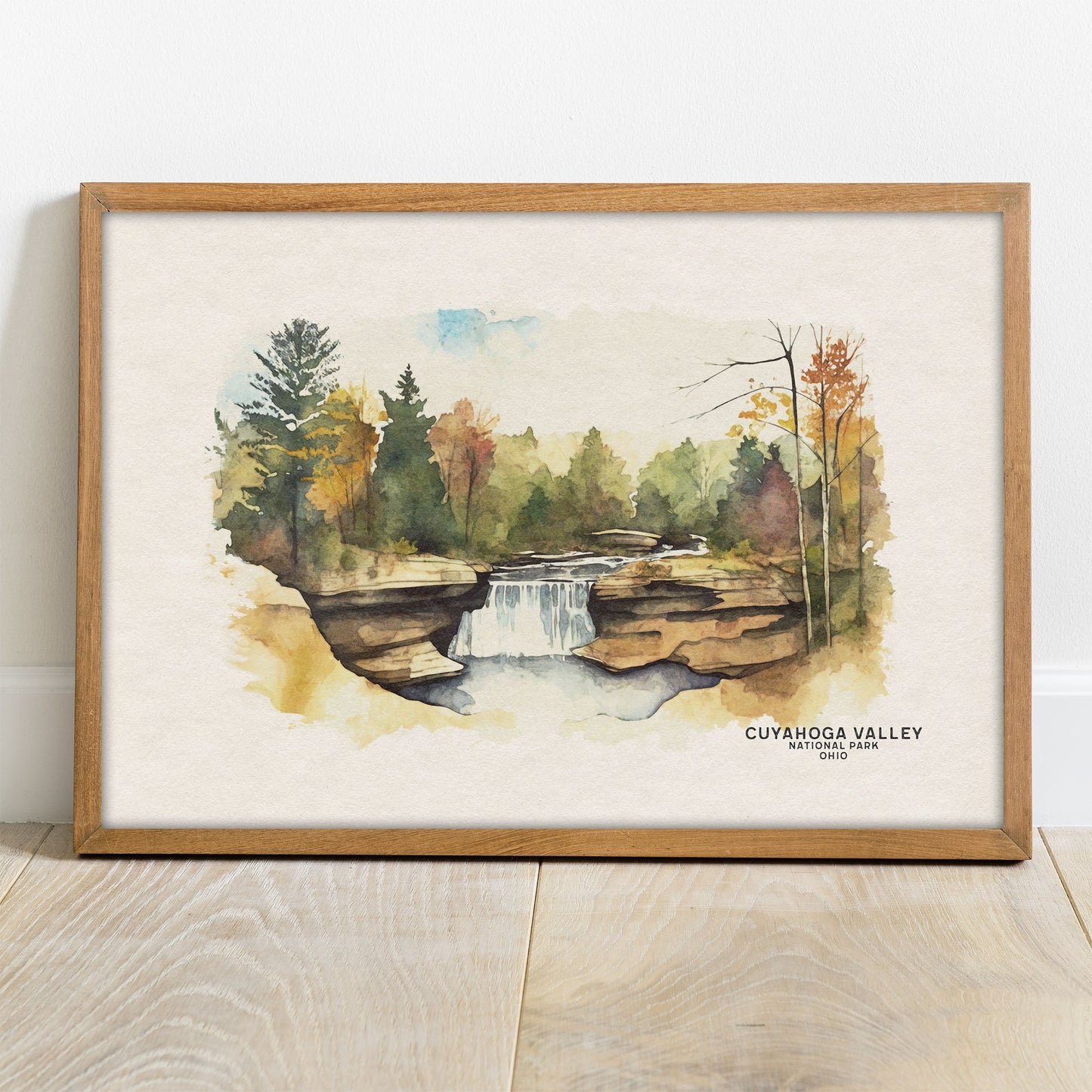 Cuyahoga Valley National Park Poster, Housewarming Gift for Nursery Decor, National Park Map Travel Poster, Cleveland Woodland Nursery