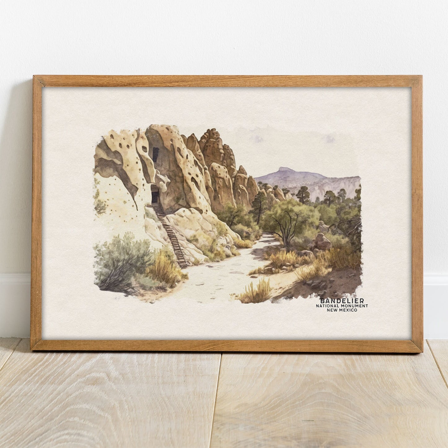 Bandelier National Monument Wall Art for Gallery Wall Set, National Park Art for Woodland Nursery or Southwestern Decor, Watercolor Palette