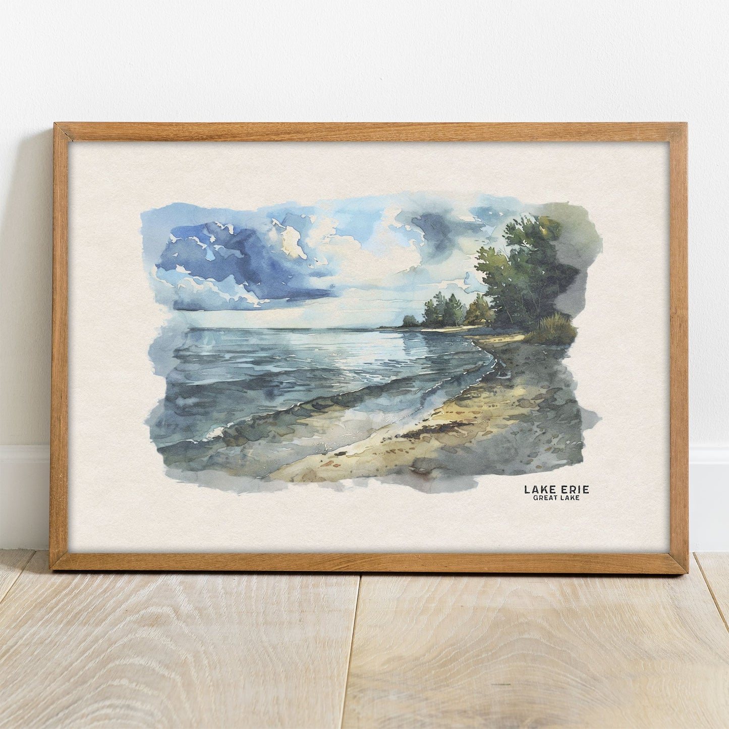 Lake Erie Wall Art Home Decor, Housewarming Gift Gallery Wall Set, Watercolor Art National Park Poster, Lake House Decor & Woodland Nursery