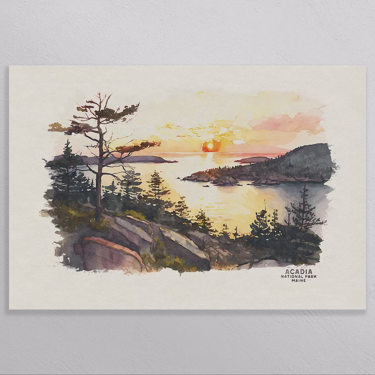 National Park Poster Commissioned Artwork, Travel Poster, Watercolor Wall Print, National Park Gift For Traveler, National Park Art, Nursery